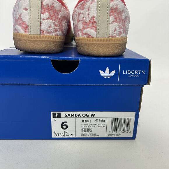 Adidas Samba OG X Liberty London - “Better Scarlet” JR8841 - Picture 5 of 6